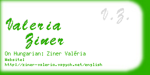 valeria ziner business card